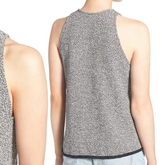Madewell Knit Grey Swing Fringe Trim Tank Size XXS - Picture 2 of 6